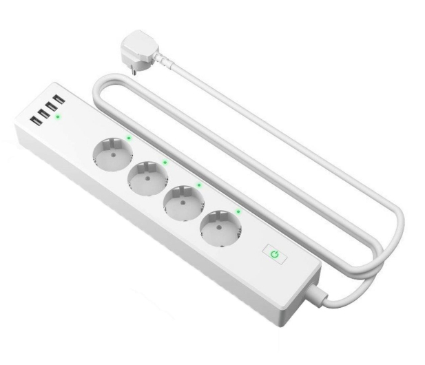 Meross Inteligentna listwa zasilająca 4xUSB MSS425FHK(EU) (WiFi) - 733674 - zdjęcie